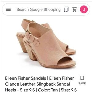 Eileen Fisher Glance Leather Sandals